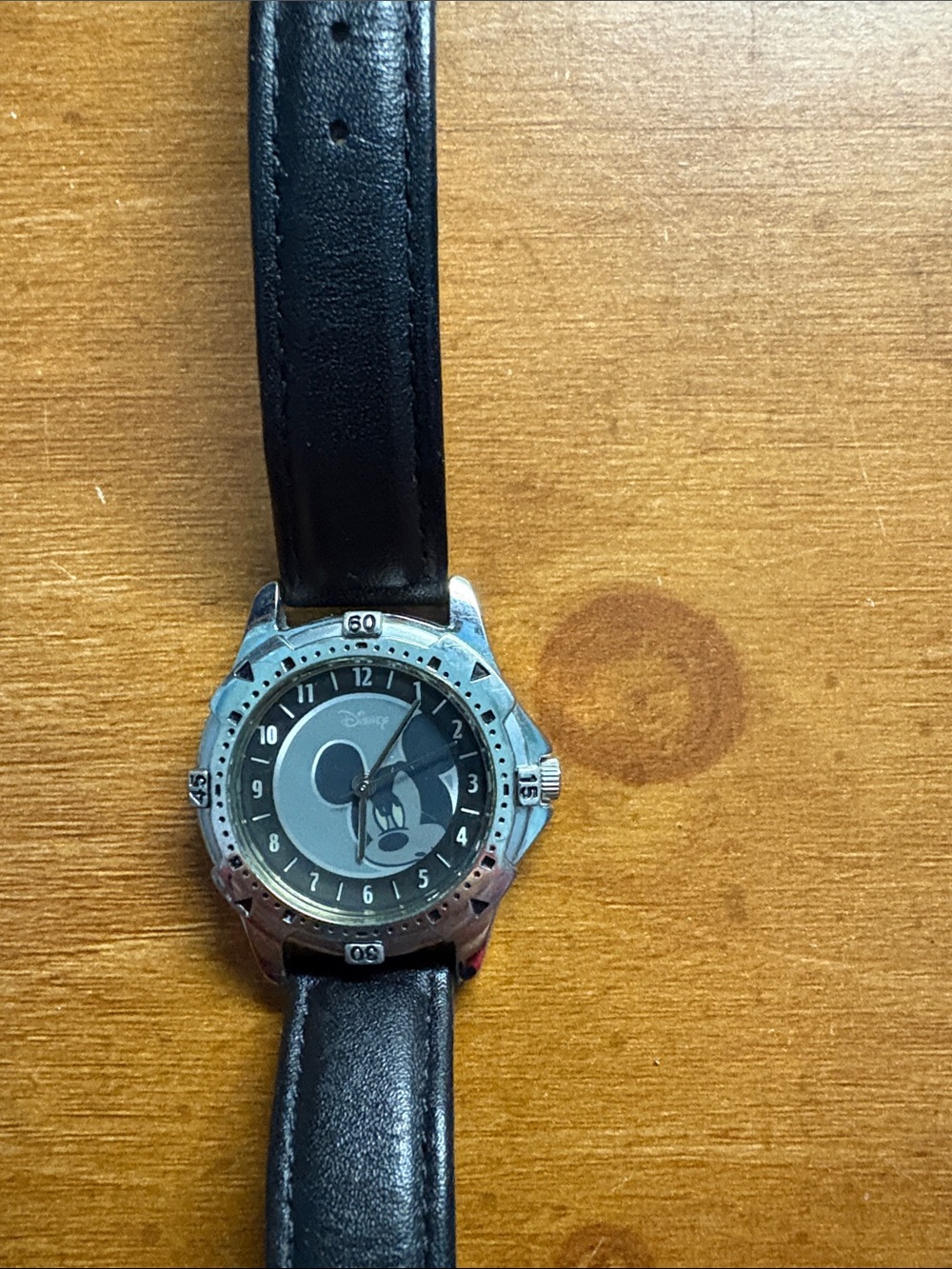 Disney Black and Silver Mickey Mouse Wristwatch